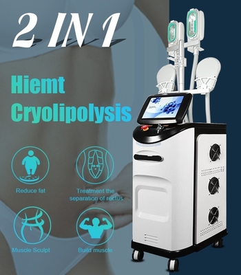 Máy điêu khắc cơ thể EMS Cryolipolysis 2 trong 1 để loại bỏ chất béo tạo đường nét cơ thể